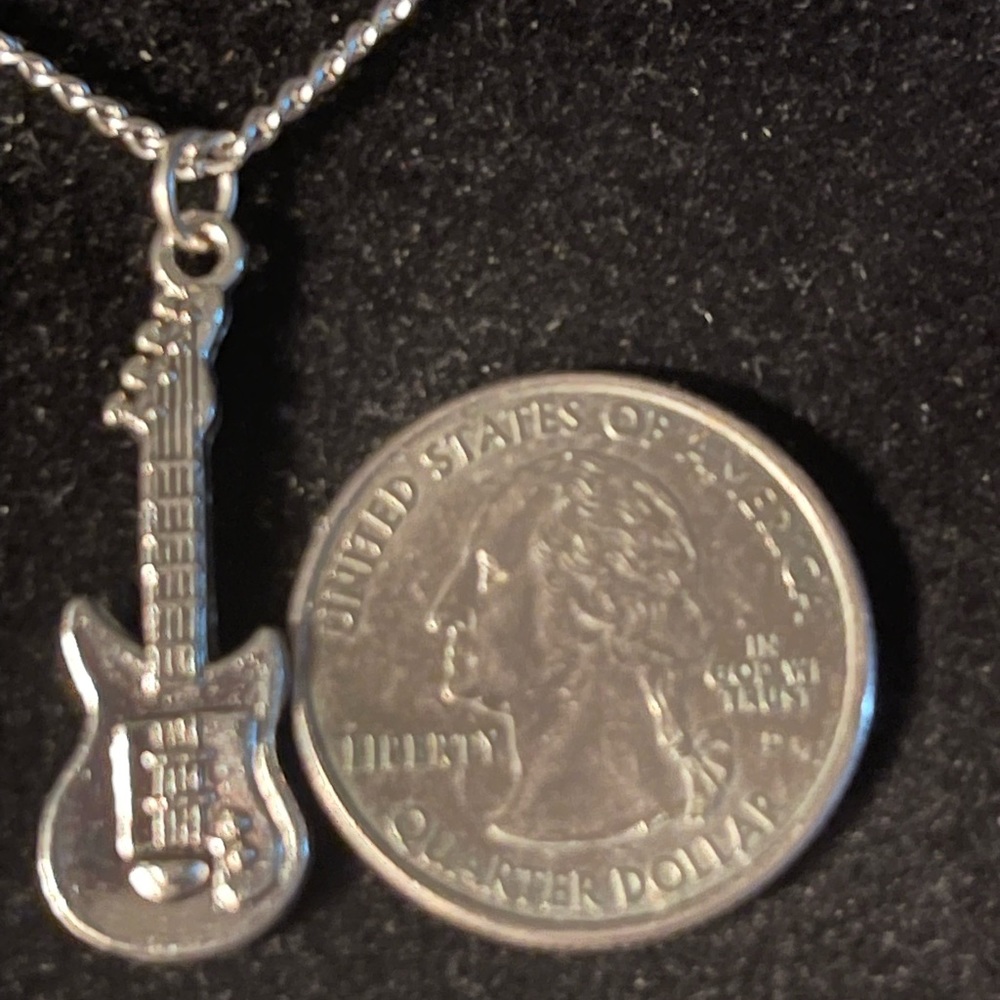 Pendant Charm Chain Necklace (“Guitar”) - Picture 2 of 3